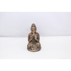 Vintage Bronze Buddha Statue Buddhism Religion Asian Decor Figure Handmade E386